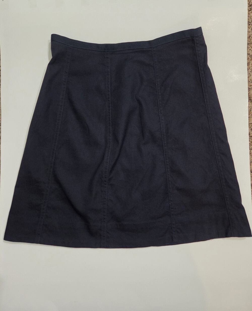 Gap Pleated Flare Mini Skirt Size 0 Black 2014 Preppy Zip Close Academia